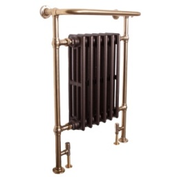 Broughton Heated Towel Rail Brushed Brass